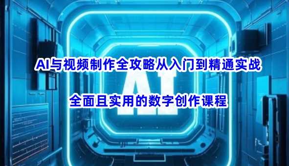 AI与视频制作全攻略从入门到精通实战，全面且实用的数字创作课程